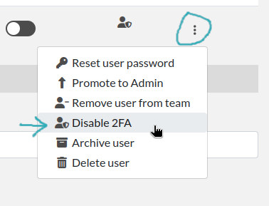 Disable 2FA