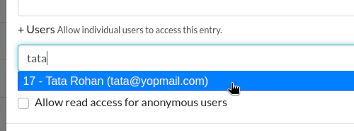 permissions for user