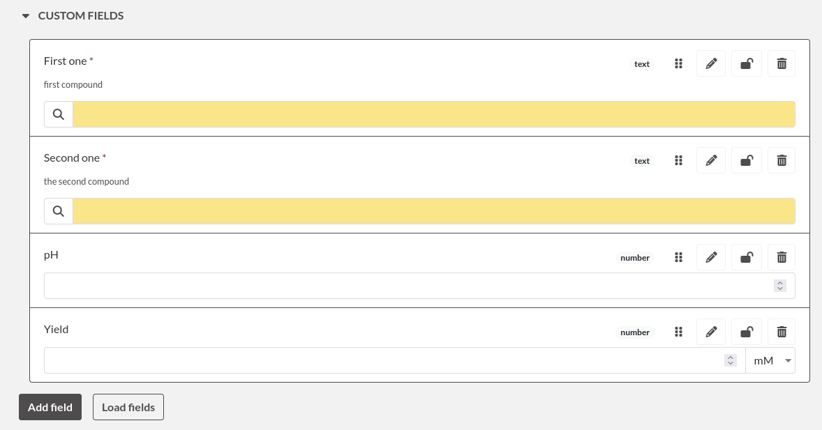 Custom fields