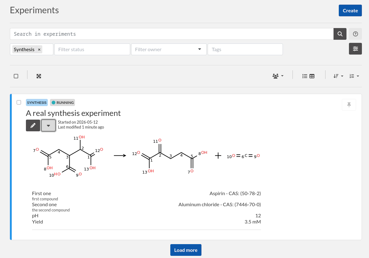 Listing reactions